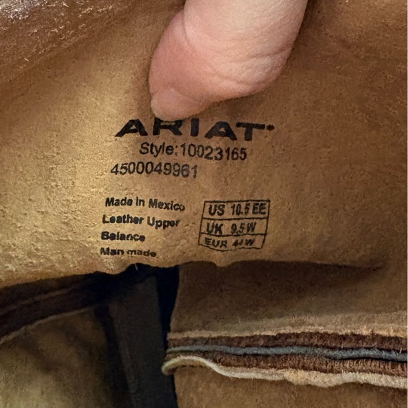Ariat Brown Leather Cowboy Boots - Picture 11 of 11